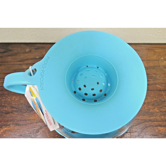 Ecolution Micro-Pop Microwave Popcorn Popper - 3 Quart Blue New NWT 3 QT - Picture 3 of 5